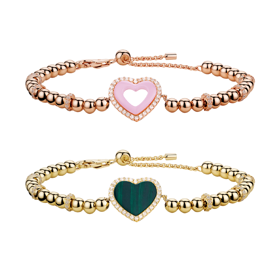 Love Heart Pink Ceramic Bracelet Green Ceramic Bracelet